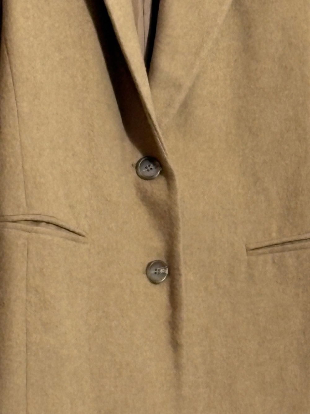 Chelsea Campbell Vintage Camel Hair Blazer Petite 10P Tan Wool Jacket - Picture 4 of 9